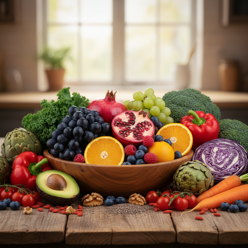 Buah-buahan dan sayuran kaya antioksidan