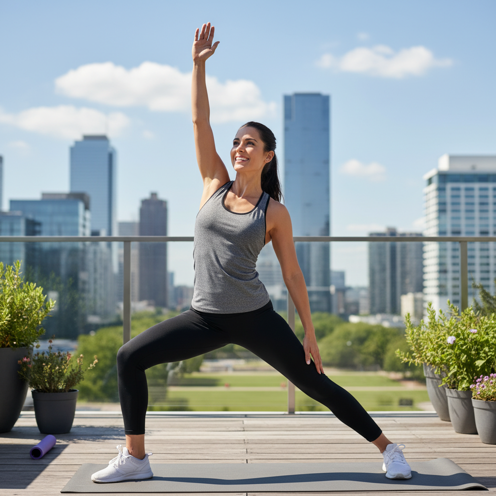 Pria melakukan aktivitas fisik sehari-hari