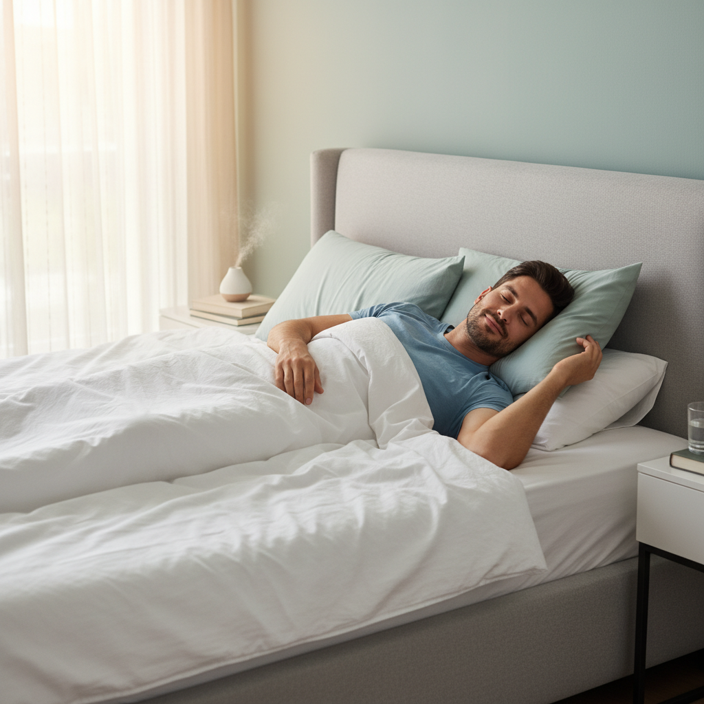 Pria tidur berkualitas untuk pemulihan